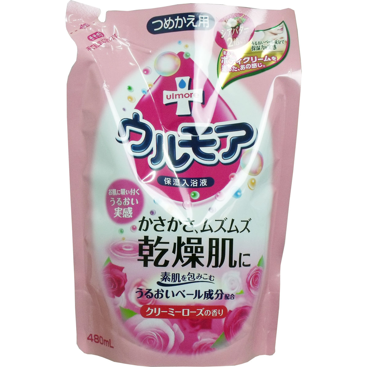 日本良品 / ウルモア 保湿入浴液 クリーミーローズの香り 詰替用 480mL